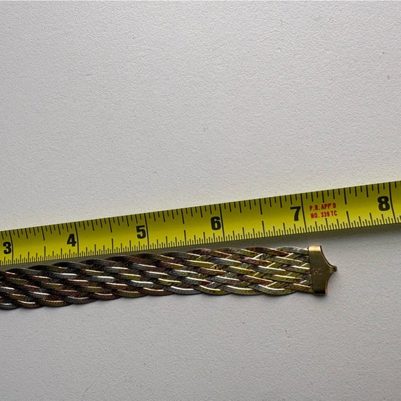 Vintage Sterling silver & Gold Plate Woven Braided Milor Italy Bracelet - Picture 15 of 15